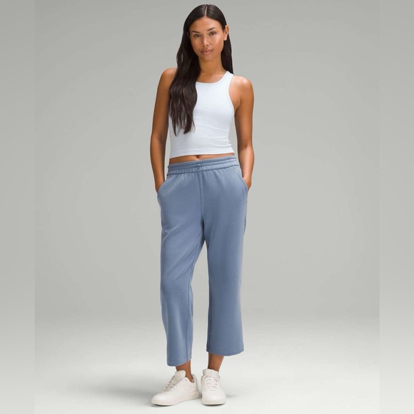 lululemon athletica Pants - Lululemon Softstreme High-Rise Straight-Leg Cropped Pant in Oasis Blue